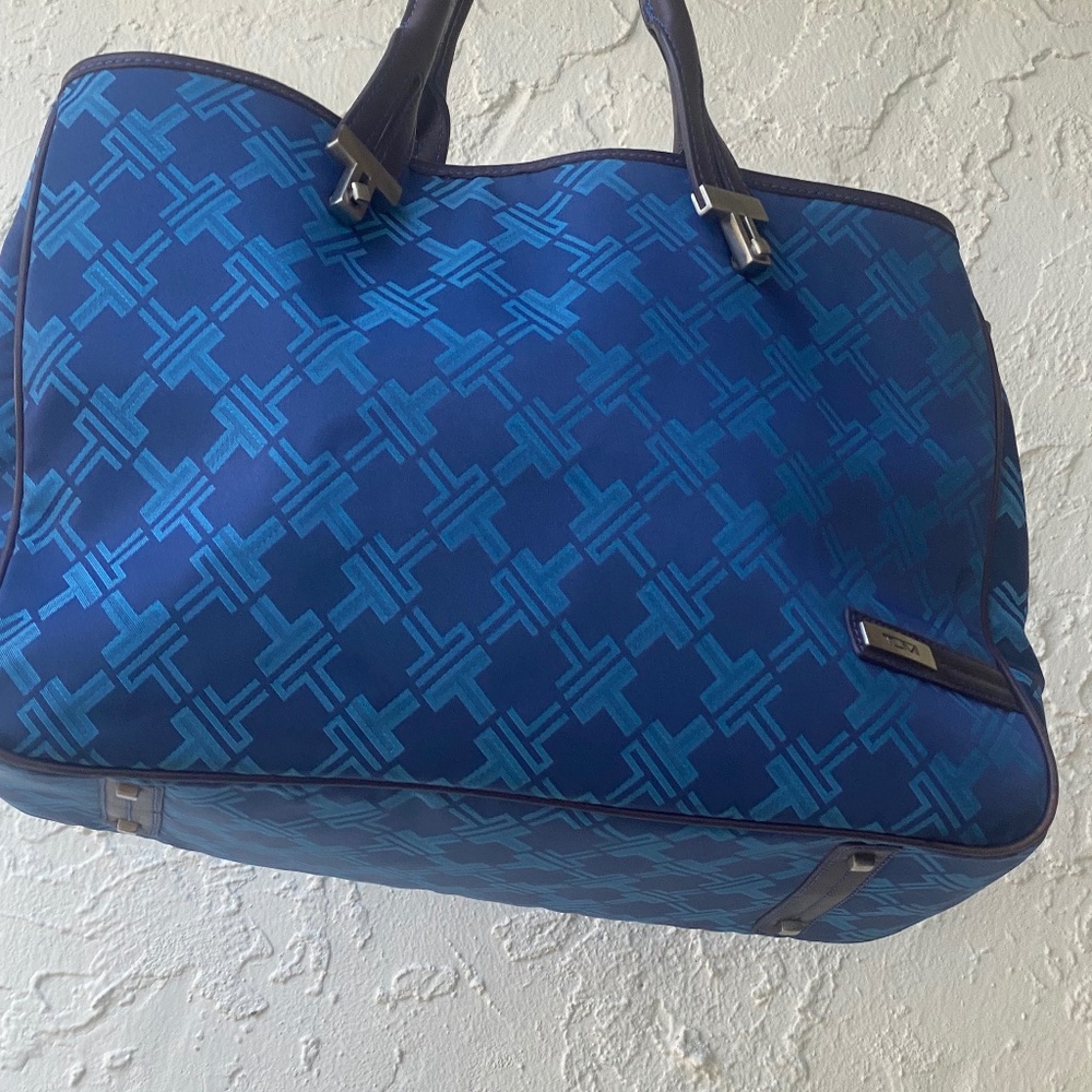 Tumi satchel bag, Dark Brown and Blue